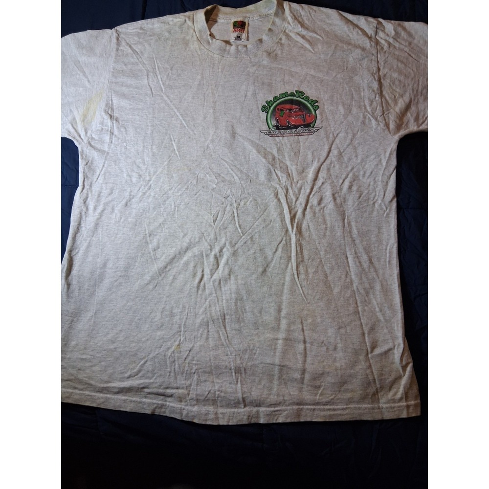 Vintage Y2k Sham Rods Summer Cruise T Shirt‎ Mens XL Gray Short Sleeve